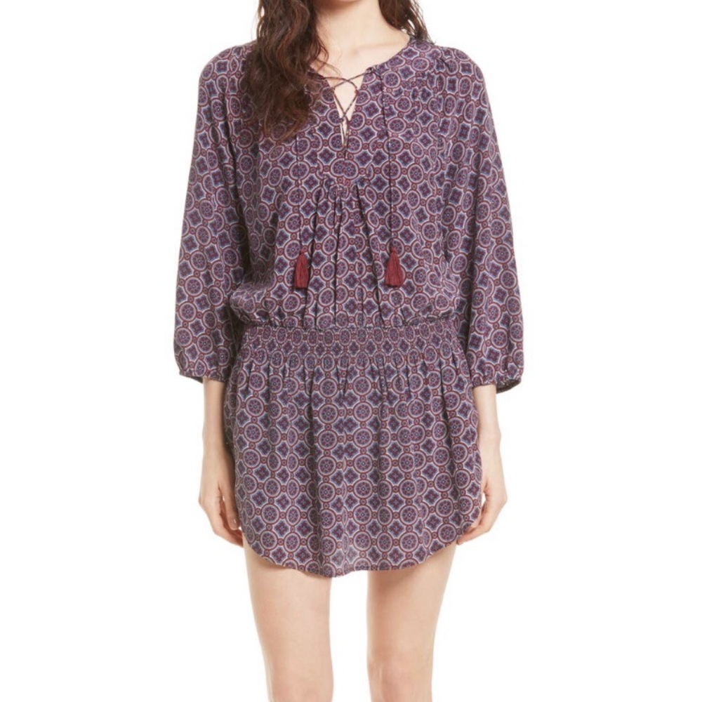 Joie Corra B Print Silk Blouson Dress XS NWT
